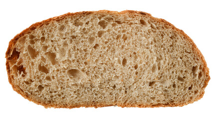Fresh sliced brown grain rye bread isolated