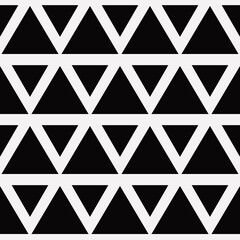Black triangles up and down. Vector seamless triangles pattern.