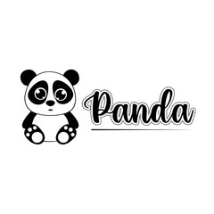 Baby panda vector art and graphics