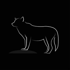 Wolf icon vector graphics