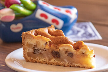 Torta de Maçã prato típico holandês, servido no Parque Histórico de Carambeí, Paraná, Brasil. 