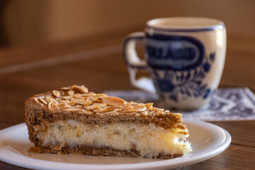 Torta Speculaas prato típico holandês, servido no Parque Histórico de Carambeí, Paraná, Brasil. 