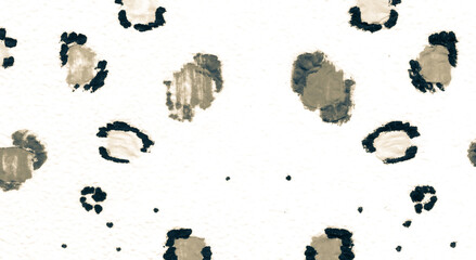 Flower Leopard All Over. Animal Beige Decorative