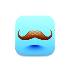 Hair Mustache Logo Vector Symbol Design Style