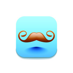Hair Mustache Logo Vector Symbol Design Style