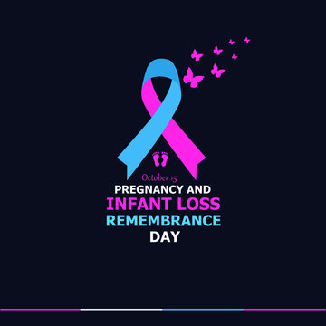 Pregnancy and Infant Loss Remembrance Day. 15th October. Poster. Baby Loss Awareness Day. Vector illustration.
