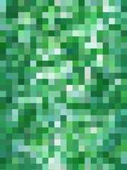 Fototapeta premium seamless pattern, bright design background, digital, pixels, squares, mosaic, geometric, stained glass, turquoise, blue, green, mint, forest, sea, water, color, tile, glass, abstract, surface, 