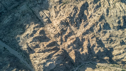 mountain plateau in Mongolia aerial view