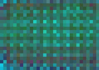 seamless pattern, bright design background, digital, pixels, squares, mosaic, geometric, stained glass, turquoise, blue, green, mint, forest, sea, water, color, tile, glass, abstract, surface, 
