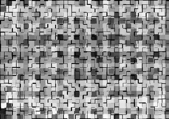 bright background for design, pattern, monochrome, black, white, gray, tile, geometry, digital, pixels, squares, shapes, mosaic, stained glass, abstraction, surface, web, photo background, 