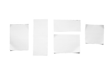Blank sheets of paper on light background