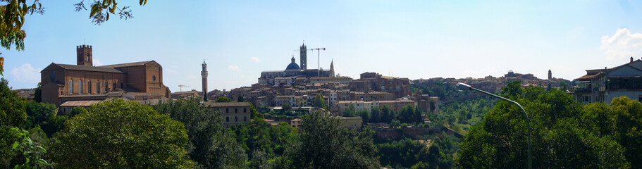 Fototapeta na wymiar panorama of the city of siena