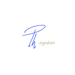 Initial handwriting or handwritten logo for identity