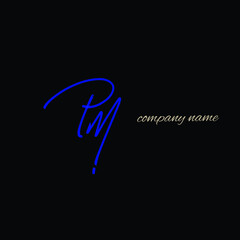 Initial handwriting or handwritten logo for identity