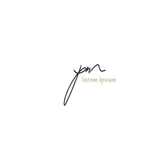Initial handwriting or handwritten logo for identity
