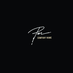 Initial handwriting or handwritten logo for identity