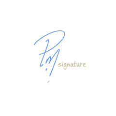 Initial handwriting or handwritten logo for identity