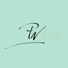 Initial handwriting or handwritten logo for identity