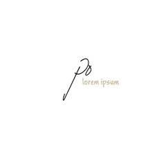 Initial handwriting or handwritten logo for identity
