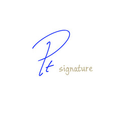 Initial handwriting or handwritten logo for identity