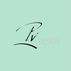 Initial handwriting or handwritten logo for identity