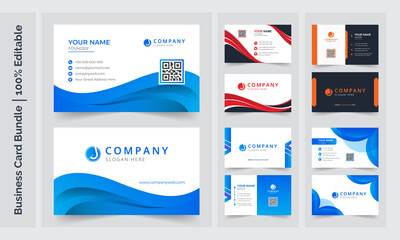 Modern business card template design. Business card with photo, business card photography, business card layout. photography business cards. Blue business card, Orange business card, Yellow business c