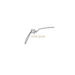 Initial handwriting or handwritten logo for identity
