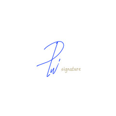 Initial handwriting or handwritten logo for identity