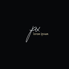 Initial handwriting or handwritten logo for identity