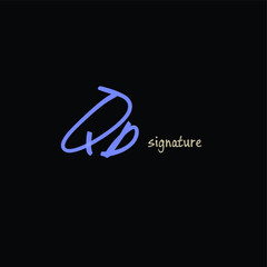 Initial handwriting or handwritten logo for identity