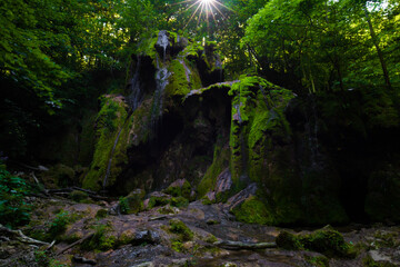 Fototapeta premium Beusnita waterfall, Cheile Nerei National Park, Caras Severin, Romania 