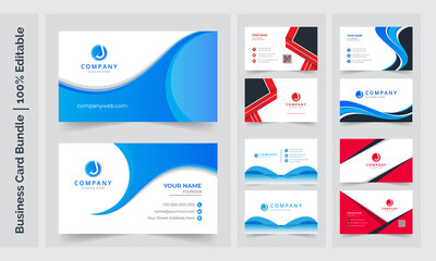 Business cards templates. Modern business cards. Business card with photo, business card photography, business card layout. Blue business card, Orange business card, Yellow business card, Red business