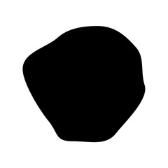Abstract ink blotch, round liquid blot inkblot shape. Freskle pebble. Deform random smooth vector illustration