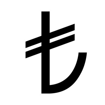 Turkish lira money icon, tl financial business sign,  cash economy symbol isolated on background, vector illustration
