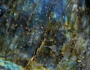Texture of natural  labradorite stone. Natural blue mineral stone labradorite crystal. Labradorite as very nice natural background