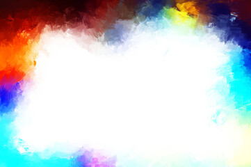 Modern art. Brushed Painted Abstract Background. Brush stroked painting. Strokes of paint. 2D Illustration.´