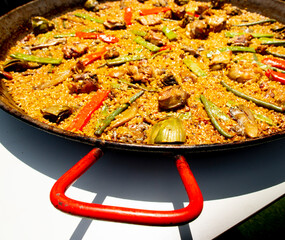 Paella traditional Spanish rice dish