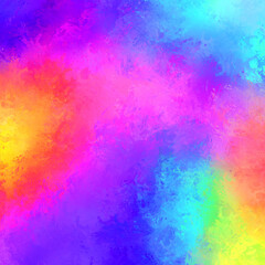 Painted composition with vibrant brush strokes. Textured colorful painting. Paint brushed wallpaper.