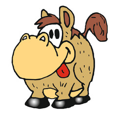 baby fat horse (comics, illustration)