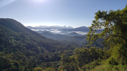 Mountains with clouds