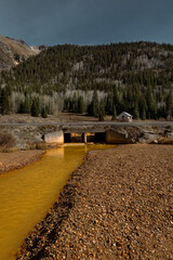 Ridgway, CO, USA Landscape with Red Mountain Creek, in San Juan Mountains, Colorado, USA