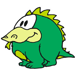 baby fat iguana (comics, illustration)