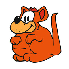 baby fat kangaroo (comics, illustration)