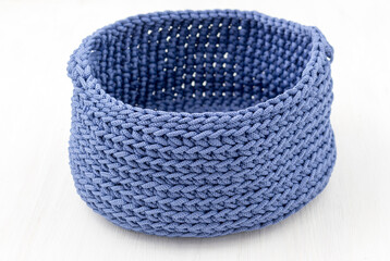 Blue Polyester Cord Knitting