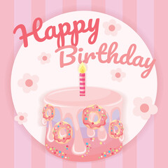 colourful birthday background illustration design for card