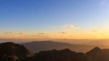sunset over the mountains