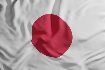 Japan Flag. 3D rendering.