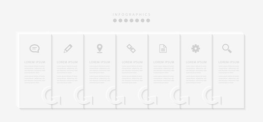 Naklejka na ściany i meble Vector elegant simple refined style infographic design UI template labels and icons