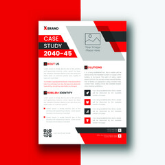 Case study flyer template design	