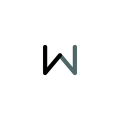 Letter W or VW logo or icon design